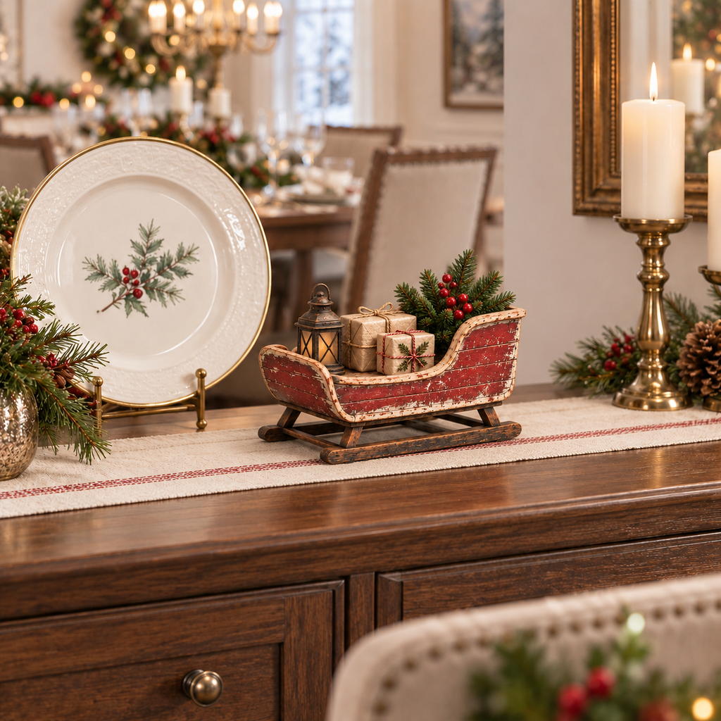 🛷Vintage Christmas Eve Sleigh Figurine