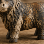 🐮 Rustic Highland Cow Figurine – 🌾Charming Farmhouse Tabletop Decor