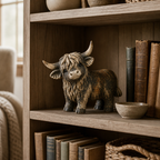 🐮 Rustic Highland Cow Figurine – 🌾Charming Farmhouse Tabletop Decor