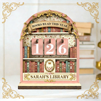 Wooden sign for the annual reading 📚✨