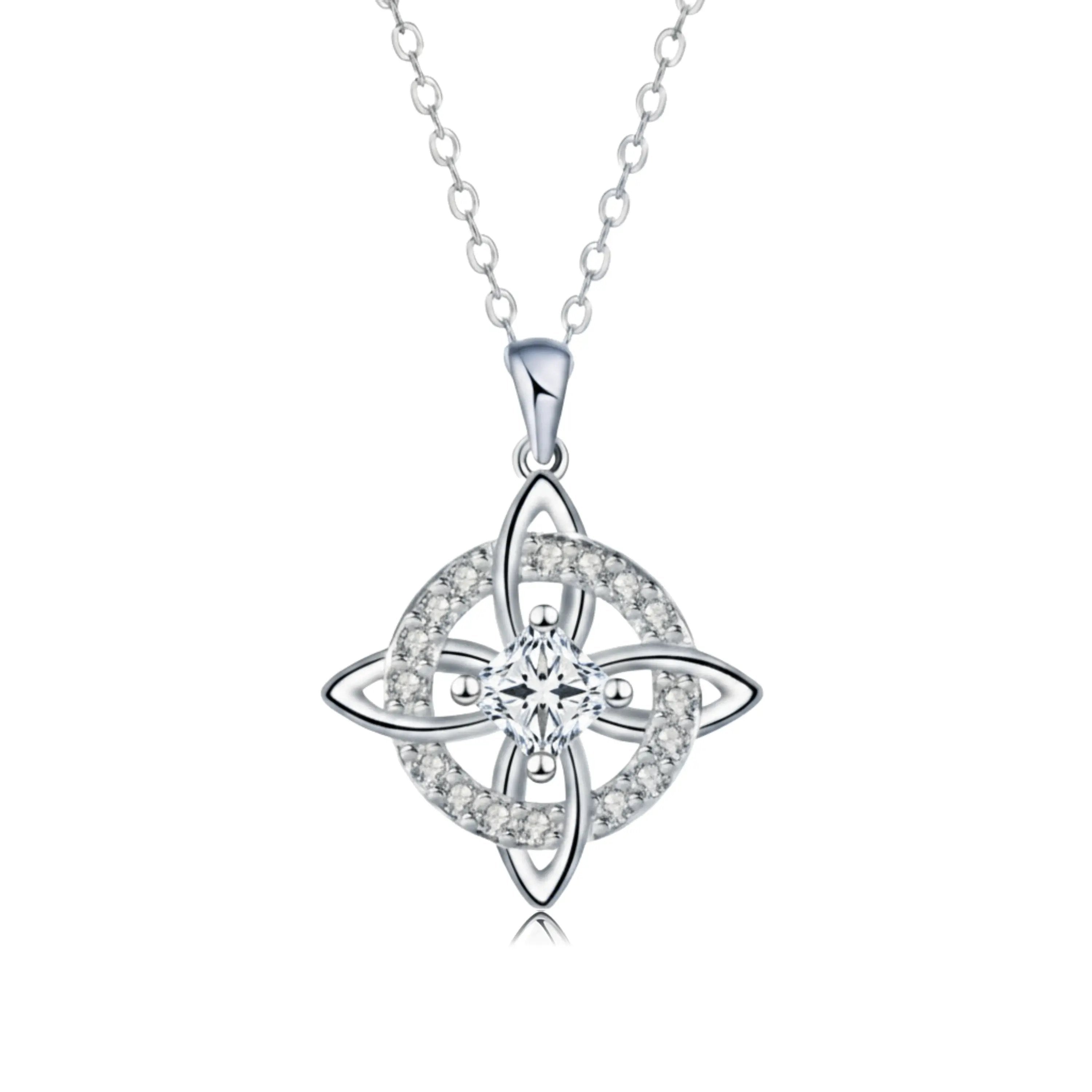 ✨ Mystical Birthstone Witches Knot Necklace – Natural Crystal 🔮💞Protect Your Loved Ones