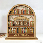 Wooden sign for the annual reading 📚✨