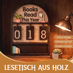 Wooden sign for the annual reading 📚✨