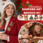 ✨🎄 DIY Christmas Diamond Painting Brooch Kit — 6 Festive Designs, Wearable Sparkle