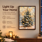 Snowy Christmas Tree Framed Wall Decor