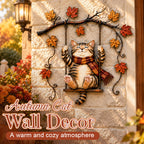 🍁Autumn Cat Metal Wall Decor🐱