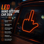 LED Gesture Car Window Light