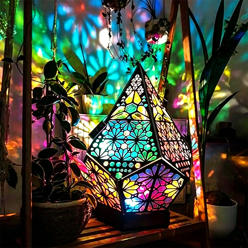Forest Shadow Lamp - Mosaic Prism Projection Lamp