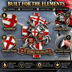 🛡️ “St George for England” Protection & Blessing Commemorative Metal Car Emblem