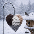 🕊️ Handmade birdhouse made of alpaca fiber in the shape of a hear