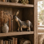 🐴 Rustic Donkey Figurine ✨ Distressed Vintage Resin Farmhouse Tabletop Decor