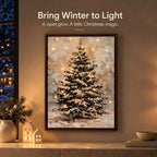 Snowy Christmas Tree Framed Wall Decor