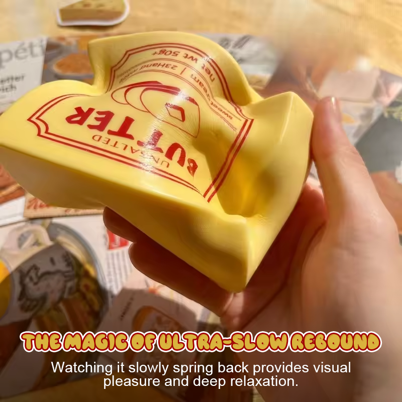 Retro Butter Slow-Rebound Stress Ball🧈 — Your Daily Slice of Relaxation