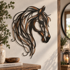 🐎Openwork metal wall art featuring a horse’s head