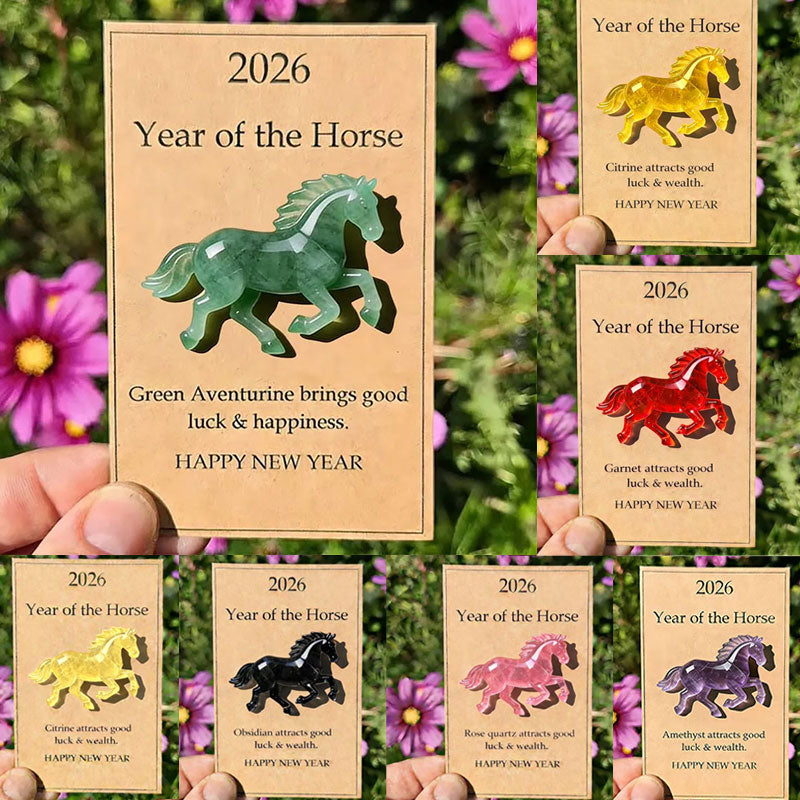 🐎🍀 Happy green horse – ✨ Symbolizes strength and new beginnings 2026 Anno del Cavallo – Choose your color, bring your intention with yo