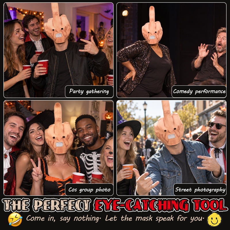 🖕 The Giant Middle Finger Mask That Steals the Party
