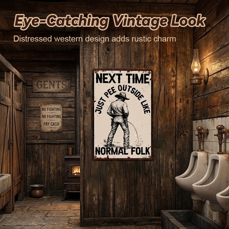 Hilarious Pissing Metal Sign 🤣😜