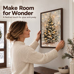 Snowy Christmas Tree Framed Wall Decor