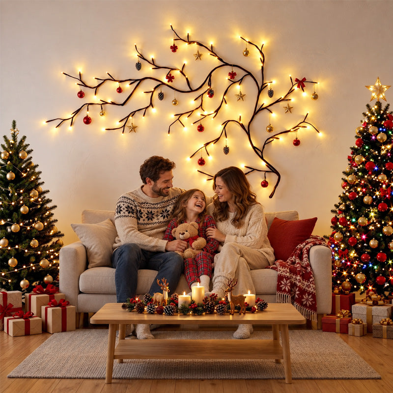 🌟🎅 Flexible LED Tree Branch – Warm & Festive