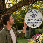 ✨Happy Place – Vintage Statement Metal Sign