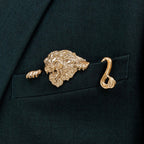 ✨ Luxury Sculpted Animal Brooch – Premium Statement Piece for Suits & Blazers