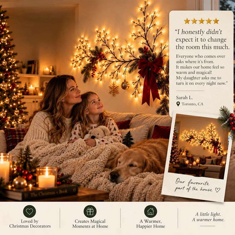 🌟🎅 Flexible LED Tree Branch – Warm & Festive