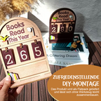 Wooden sign for the annual reading 📚✨