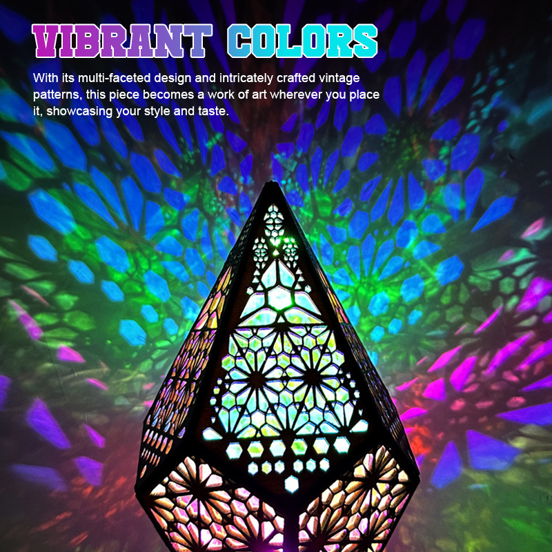 Forest Shadow Lamp - Mosaic Prism Projection Lamp