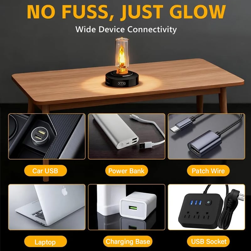 🔥USB lamp with realistic flame