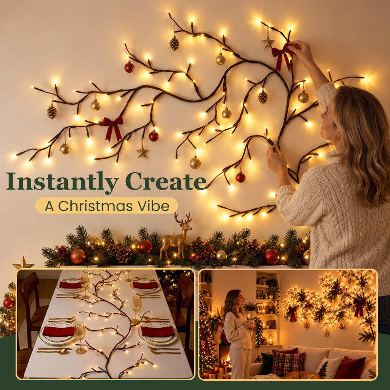 🌟🎅 Flexible LED Tree Branch – Warm & Festive