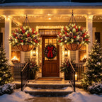 🎄 Last day: 50% OFF🏆Christmas basket with built-in lights |🎄 With built-in lights, weatherproof and maintenance-fre