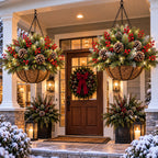 🎄 Last day: 50% OFF🏆Christmas basket with built-in lights |🎄 With built-in lights, weatherproof and maintenance-fre