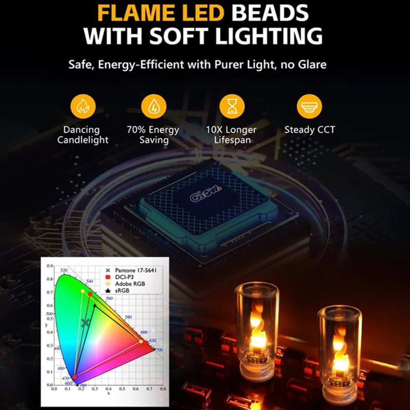 🔥USB lamp with realistic flame