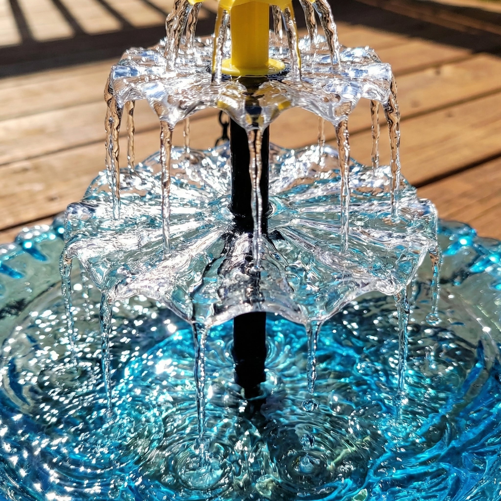 Solar Cascade hanging bird bath fountain