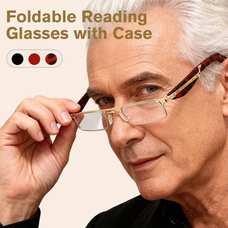 (🎁Last day 49% discount)👓Folding reading glasses with blue light filter and case