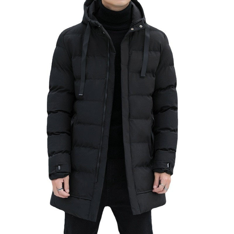 ⌛50% Off Everything! ⏰ Men's Quilted Jacket With Hood, Medium Length 🔥