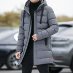 ⌛50% Off Everything! ⏰ Men's Quilted Jacket With Hood, Medium Length 🔥