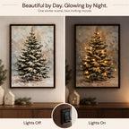 Snowy Christmas Tree Framed Wall Decor