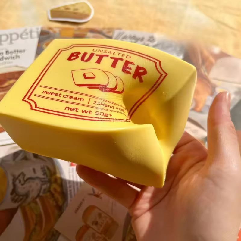 Retro Butter Slow-Rebound Stress Ball🧈 — Your Daily Slice of Relaxation
