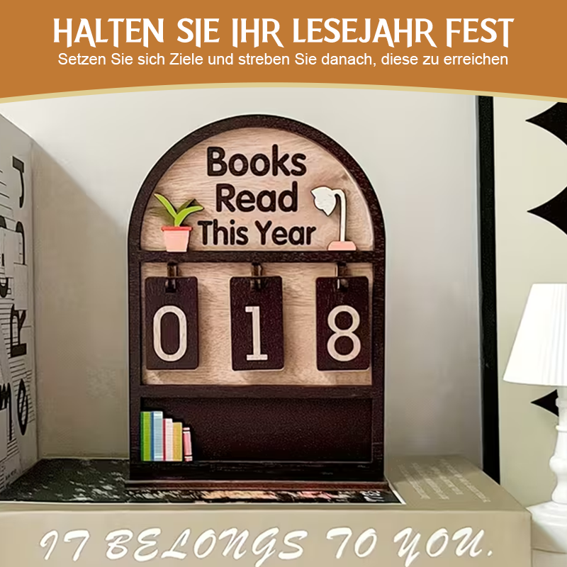 Wooden sign for the annual reading 📚✨