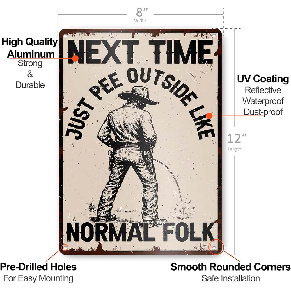 Hilarious Pissing Metal Sign 🤣😜