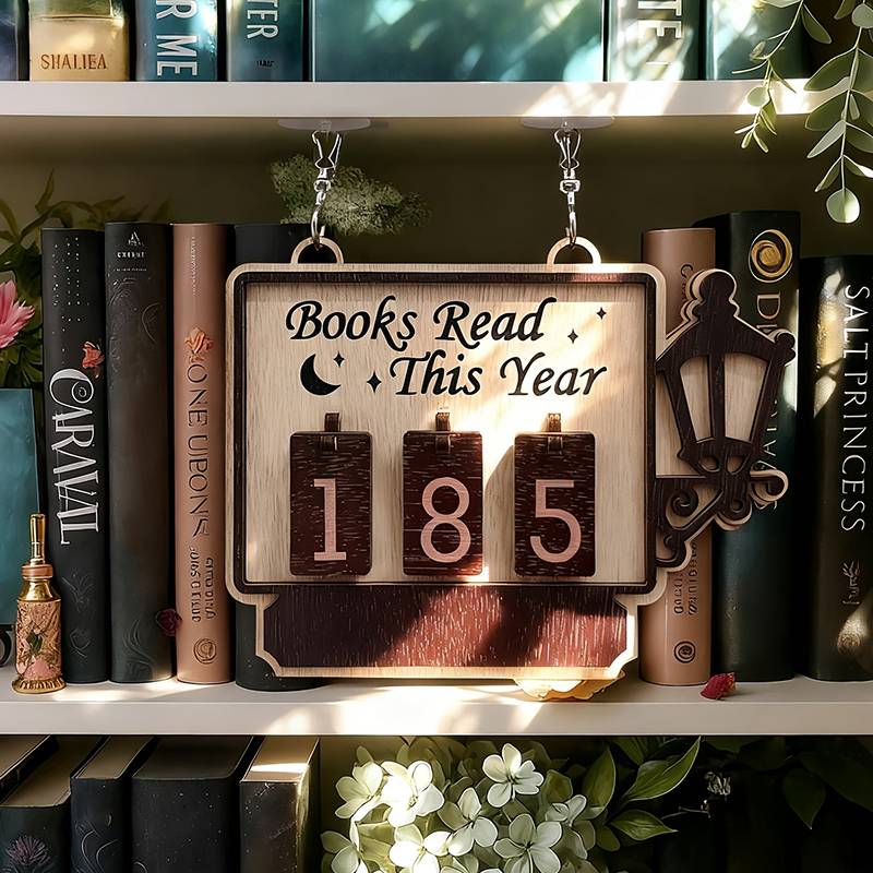 Wooden sign for the annual reading 📚✨
