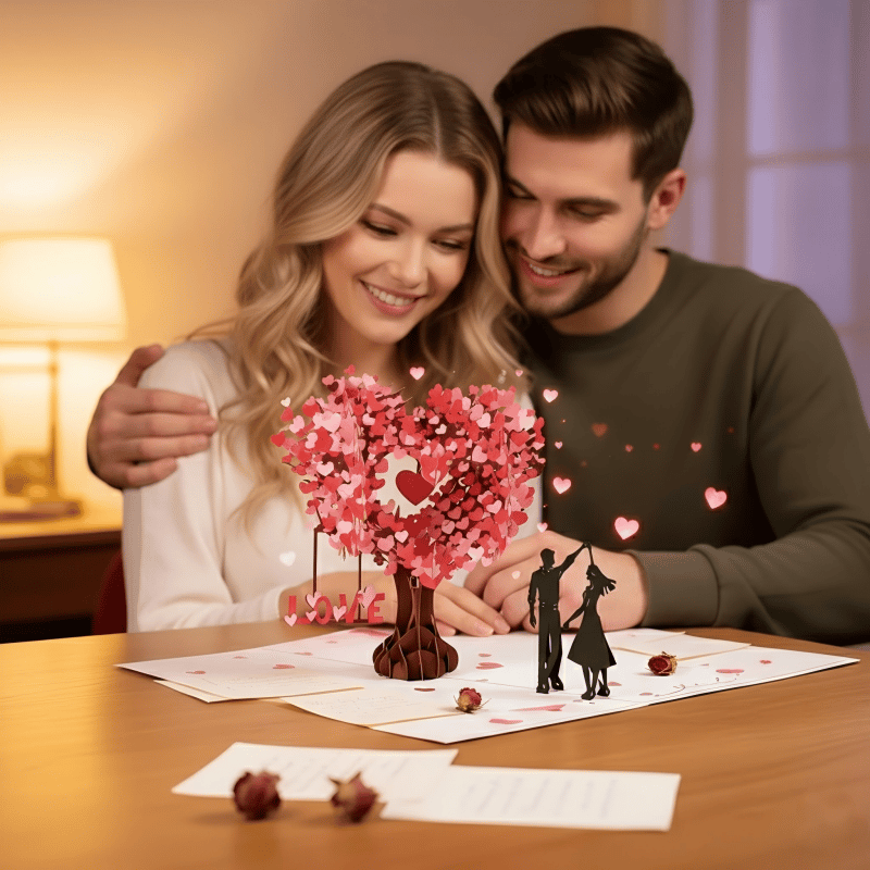 💌Premium 3D Pop-Up Romantic Anniversary & Valentine's Car