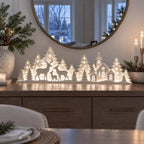 🦌 Illuminated Christmas decorations for the window – reindeer & village | 2-piece LED set ✨