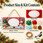 ⏳ Last Day 49% OFF – 🎄 Beginner-Friendly DIY Sea Glass Christmas Hanging Sign Kit | 8 Festive Designs with Handwritten Personalization ✍️