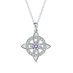 ✨ Mystical Birthstone Witches Knot Necklace – Natural Crystal 🔮💞Protect Your Loved Ones