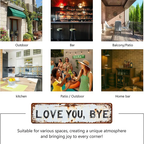 ❤️ LOVE YOU, BYE – Vintage Metal Wall Sign