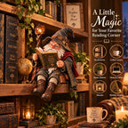 🔥LAST DAY 50% OFF🧙‍♂️ The Wandering Scholar Gnome – Enchanted Reading Wizard Figurine