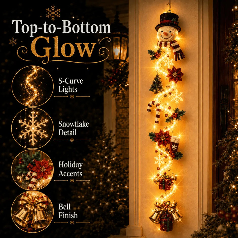 ⏳ Last day with 49% off – 🎄MerryCascade™: festive door hanging lights for Christmas | 6 festive designs with lights✨