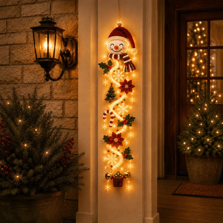 ⏳ Last day with 49% off – 🎄MerryCascade™: festive door hanging lights for Christmas | 6 festive designs with lights✨